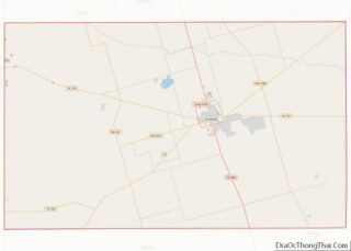 Map of Andrews County, Texas