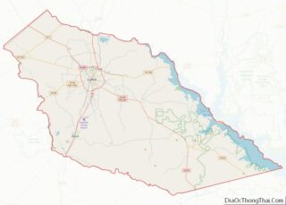 Map of Angelina County, Texas