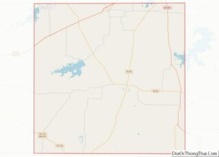Map of Archer County, Texas