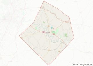 Map of Bastrop County, Texas