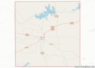 Map of Baylor County, Texas