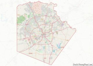 Map of Bexar County, Texas