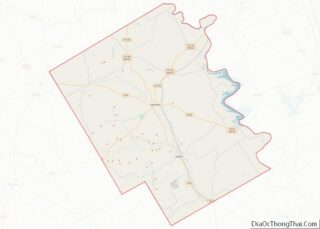 Map of Bosque County, Texas