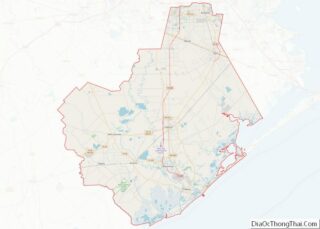 Map of Brazoria County, Texas