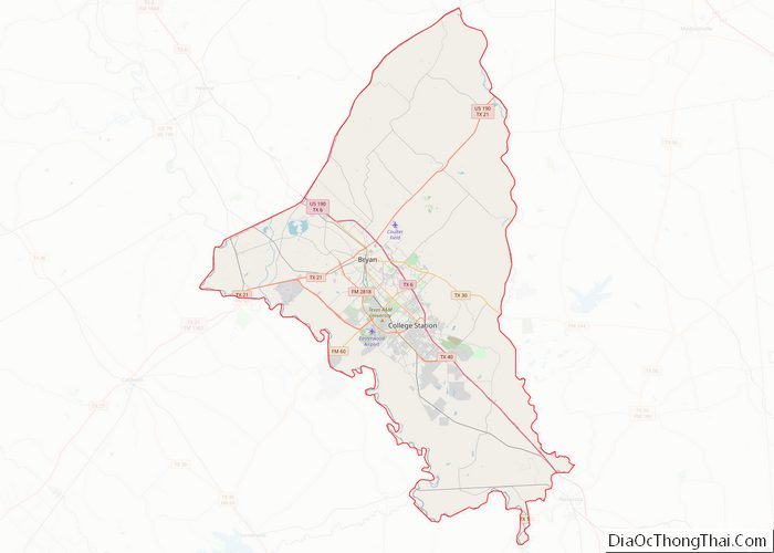 Map of Brazos County