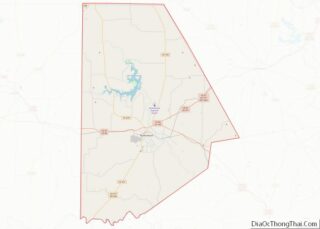 Map of Brown County, Texas