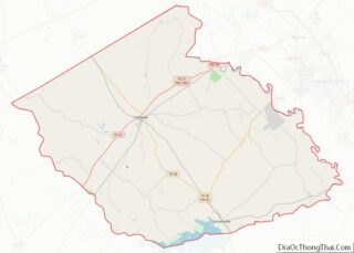 Map of Burleson County, Texas