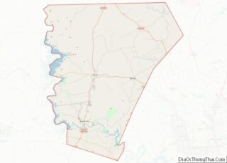 Map of Burnet County, Texas