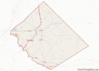 Map of Caldwell County, Texas