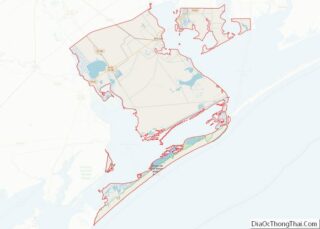 Map of Calhoun County, Texas