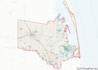 Map of Cameron County, Texas