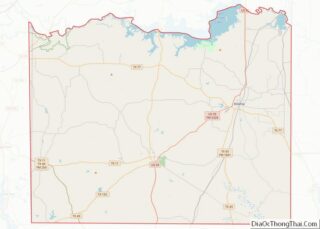 Map of Cass County, Texas