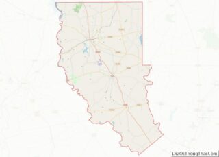 Map of Cherokee County, Texas