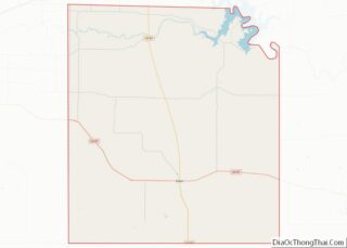 Map of Concho County, Texas