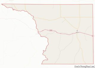 Map of Crockett County, Texas