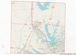 Map of Denton County, Texas