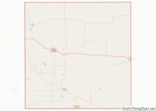 Map of Dickens County, Texas