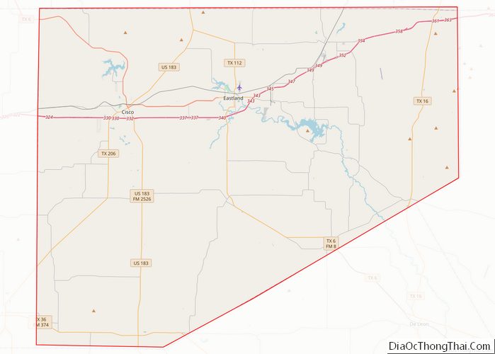 eastland texas map