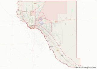 Map of El Paso County, Texas