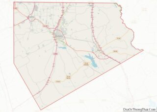 Map of Ellis County, Texas