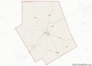 Map of Erath County, Texas