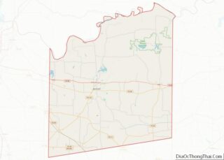 Map of Fannin County, Texas