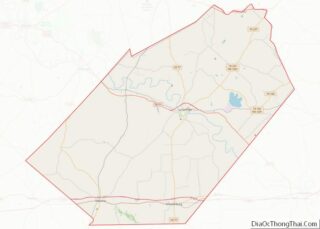 Map of Fayette County, Texas