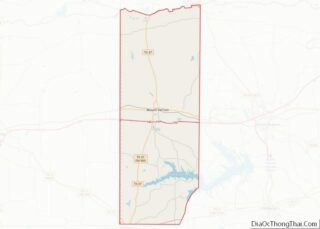 Map of Franklin County, Texas