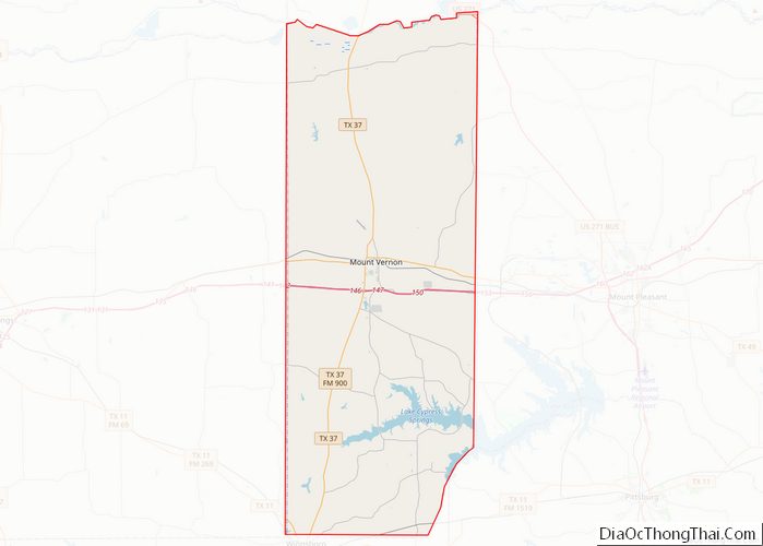 Map Of Franklin County Texas Địa Ốc Thông Thái 1954