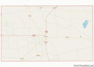 Map of Gaines County, Texas