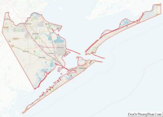 Map of Galveston County, Texas