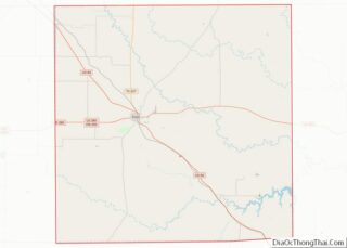 Map of Garza County, Texas