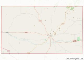 Map of Gillespie County, Texas