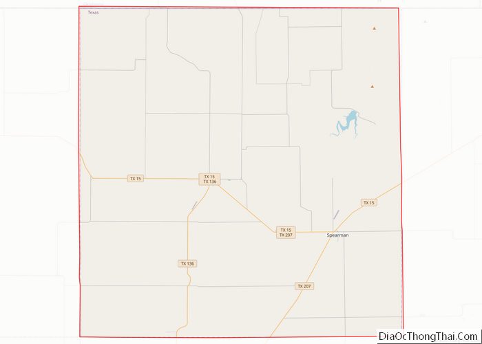 Map of Hansford County