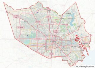 Map of Harris County, Texas