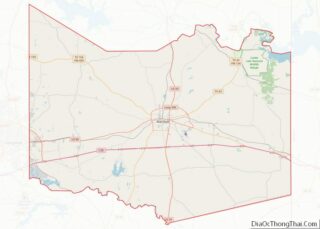 Map of Harrison County, Texas