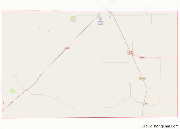 Map of Hartley County