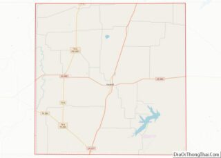 Map of Haskell County, Texas