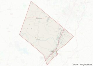 Map of Hays County, Texas