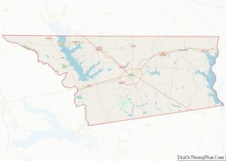 Map of Henderson County, Texas