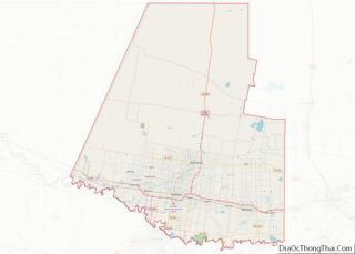 Map of Hidalgo County, Texas