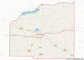 Map of Hopkins County, Texas