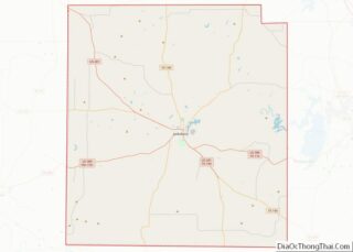 Map of Jack County, Texas