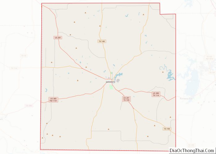 Map of Jack County