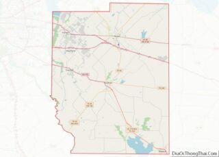 Map of Kaufman County, Texas