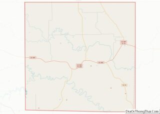 Map of Kent County, Texas