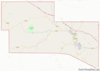 Map of Kerr County, Texas