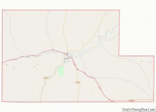 Map of Kimble County, Texas