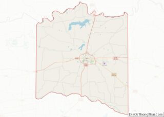 Map of Lamar County, Texas