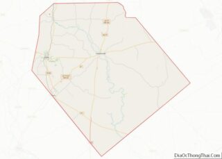 Map of Lavaca County, Texas